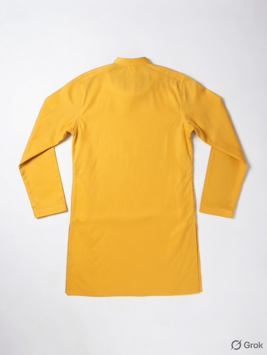 Yellow Dandelions Embroidered Silk Kurta - cloth image 2